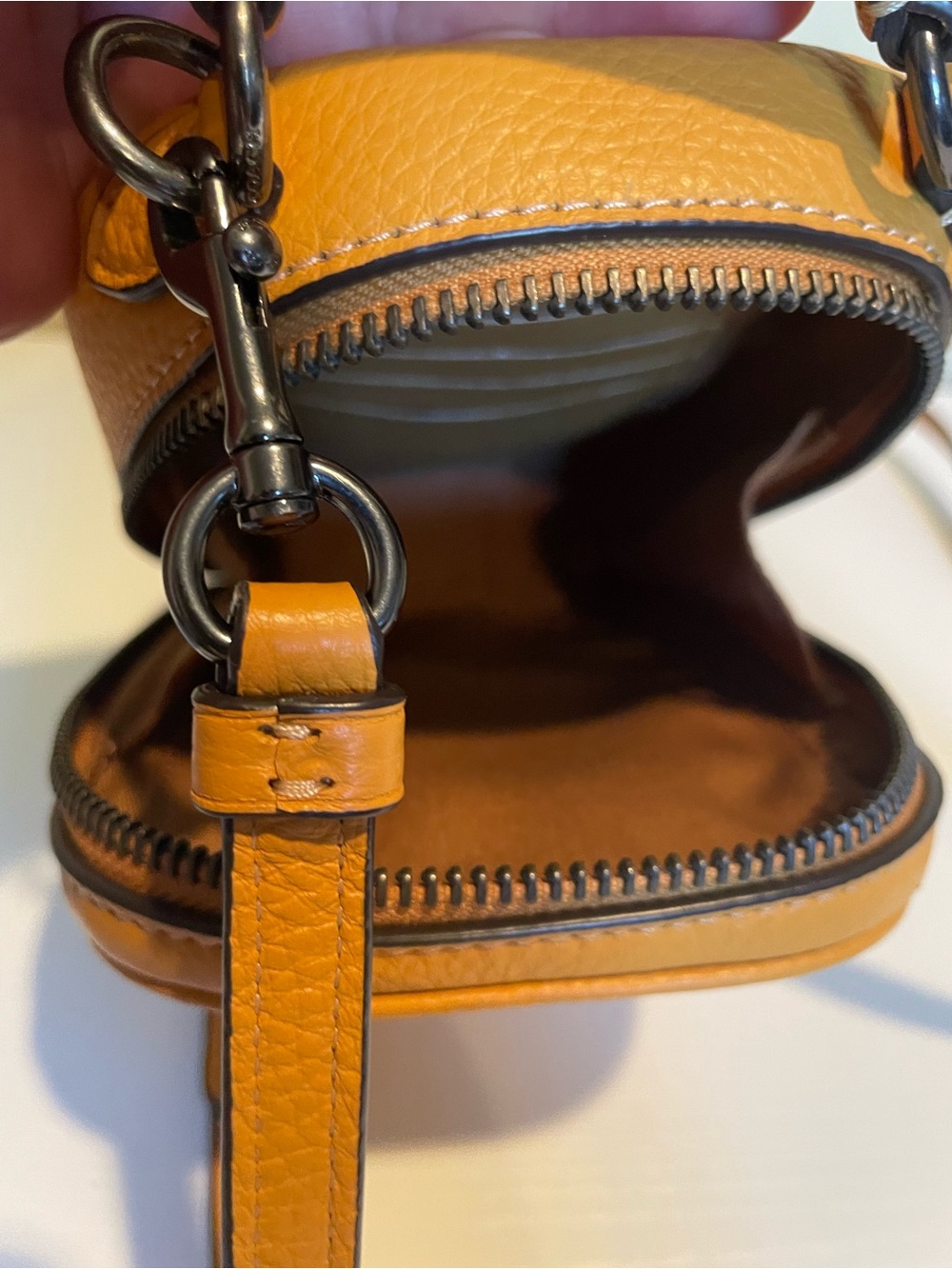 Coach Eva crossboty Bag Pebble Leather Mustard - Picture 7 of 8